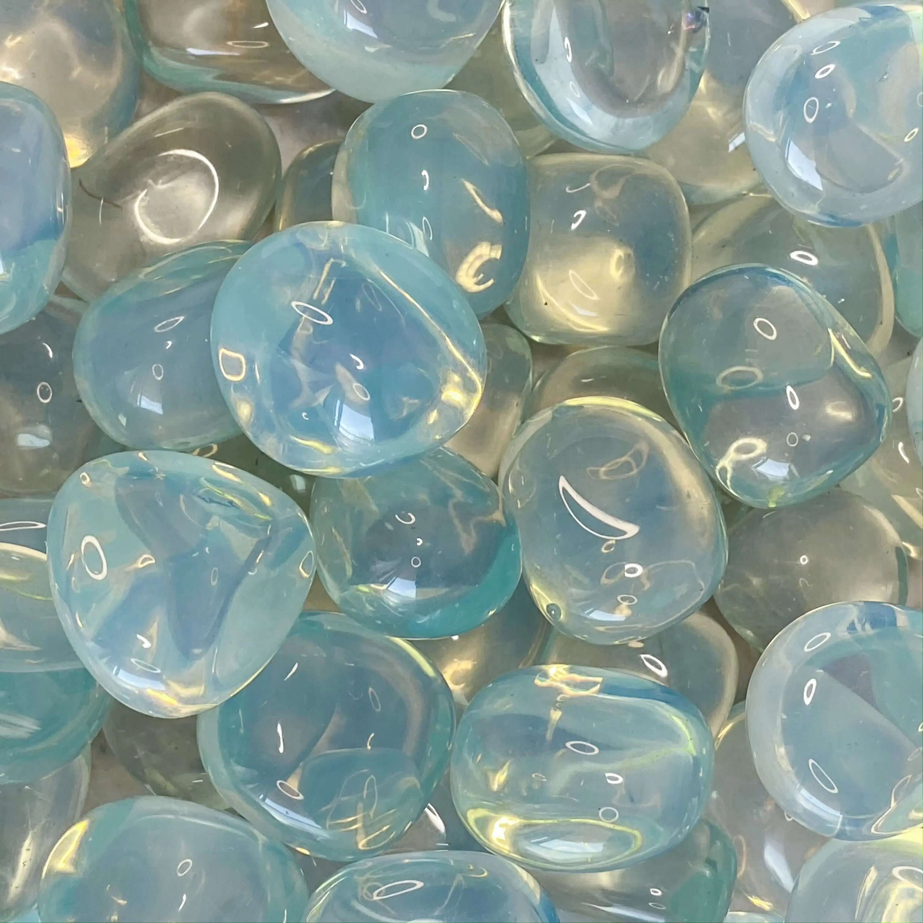 Opalite (Manmade) Tumbles for Balance and Creativity | Set of 2 Mooncat Crystals