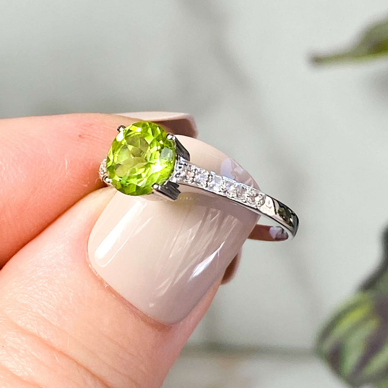 Peridot Ring | Choose Your Size Mooncat Crystals