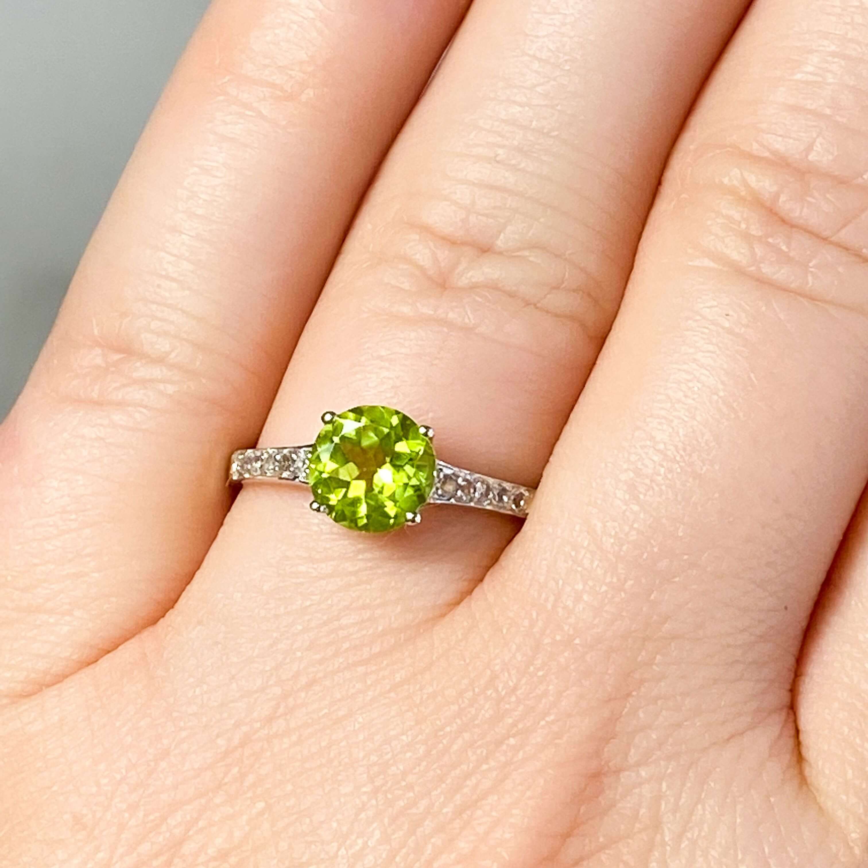 Peridot Ring | Choose Your Size Mooncat Crystals