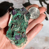 Purple Fluorite with Malachite | Stock J Mooncat Crystals