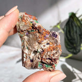 Purple Fluorite with Malachite | Stock K Mooncat Crystals