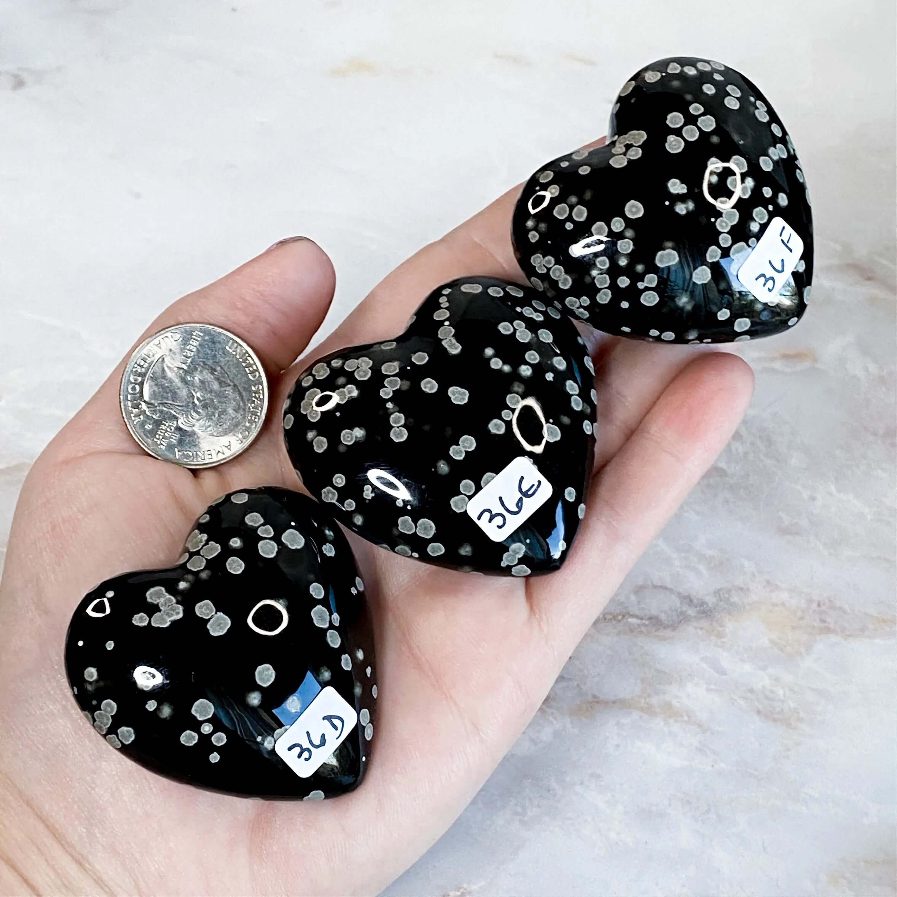 Snowflake Obsidian Heart | You Choose DEF Mooncat Crystals