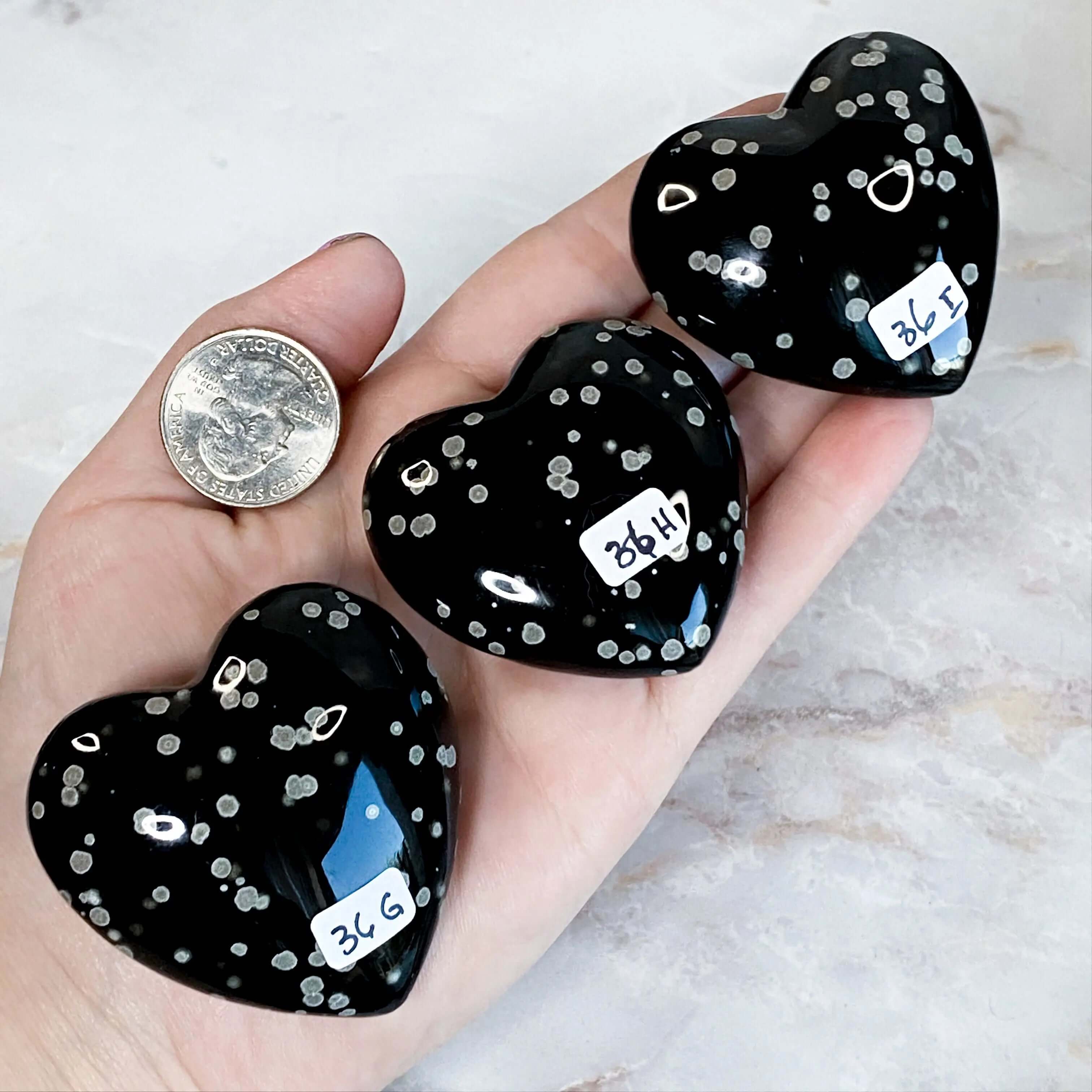 Snowflake Obsidian Heart | You Choose GHI Mooncat Crystals