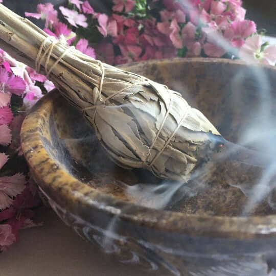 Sustainably-Harvested Farmed White Sage Smoke Cleansing Bundle Mooncat Crystals