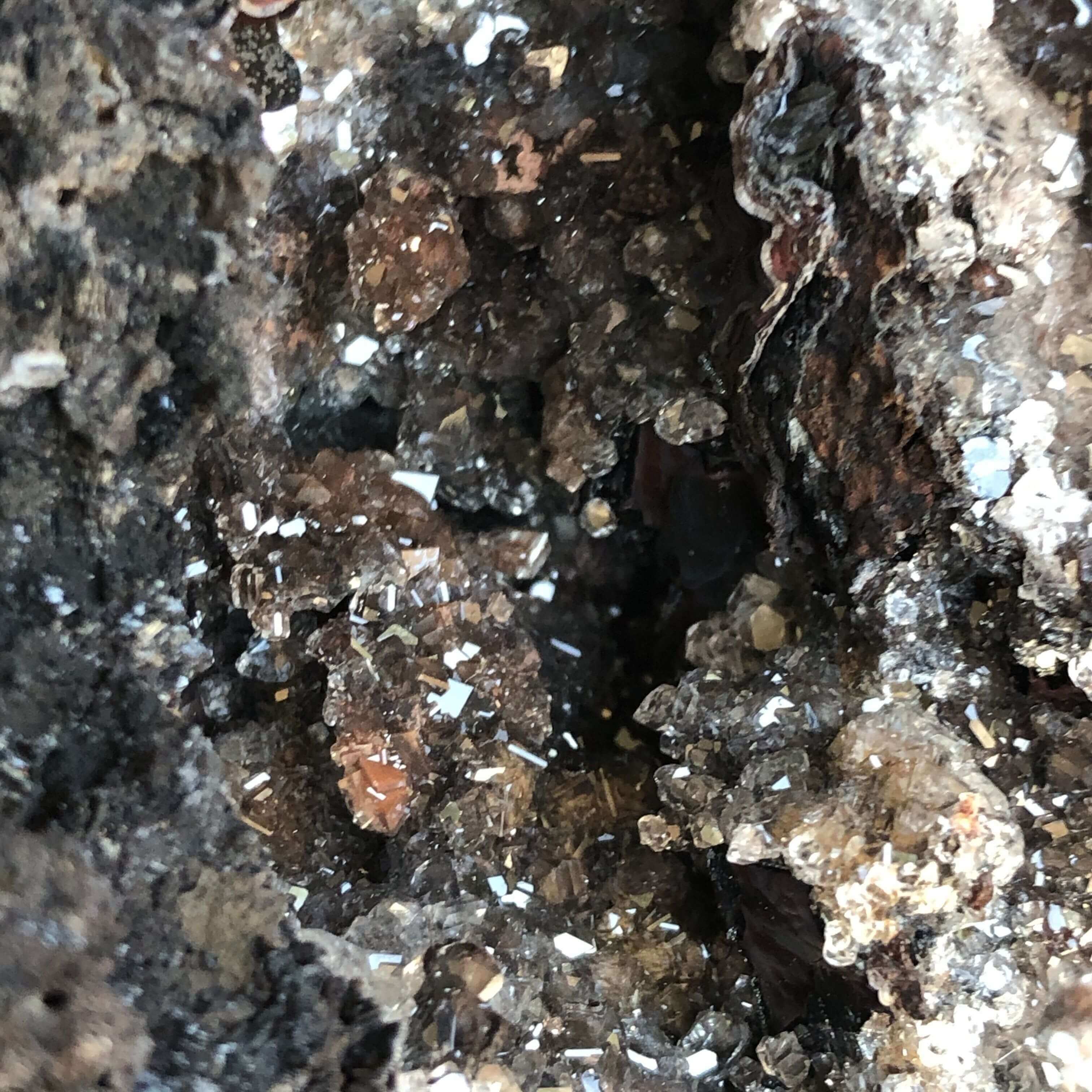 Goethite with Cinnabar - Mooncat Crystals