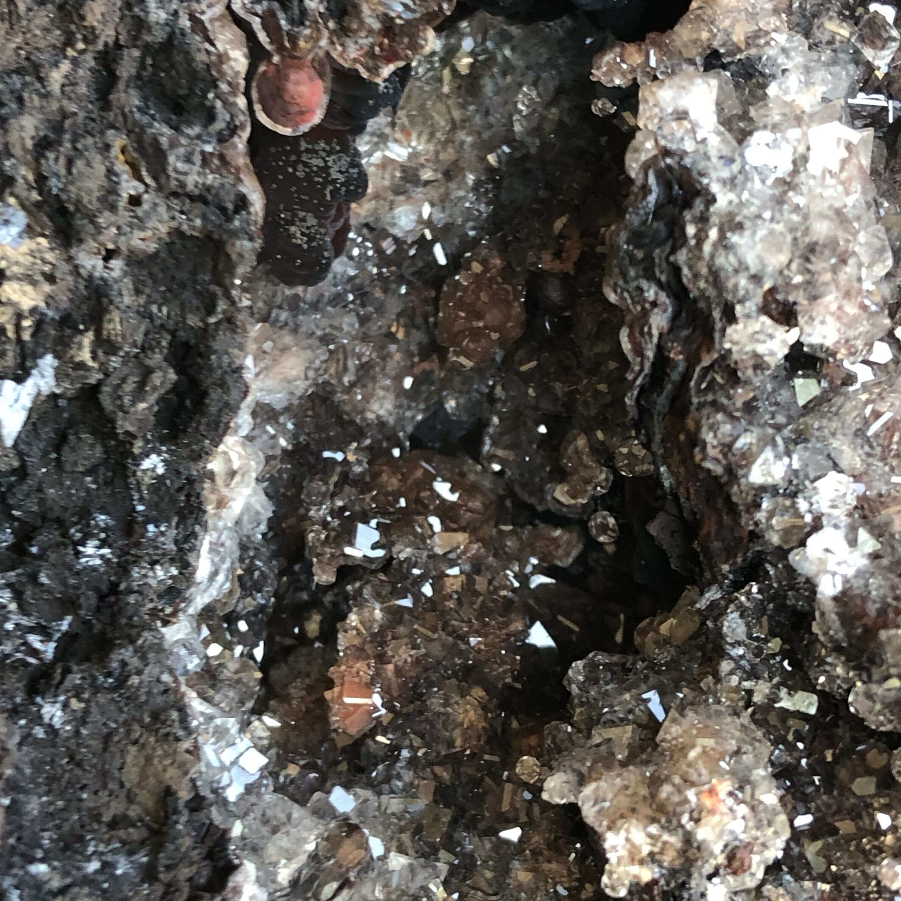 Goethite with Cinnabar - Mooncat Crystals